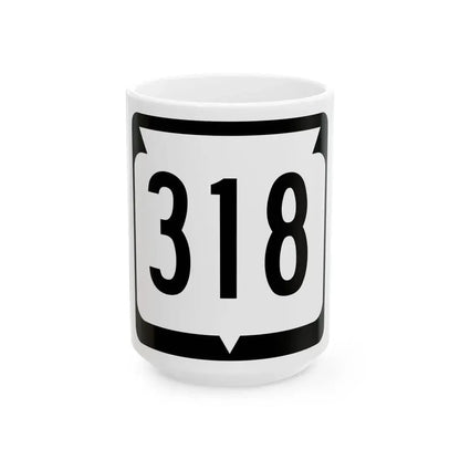 WIS 318 (Wisconsin) (Road Sign) White Coffee Mug 15oz - Go Mug Yourself