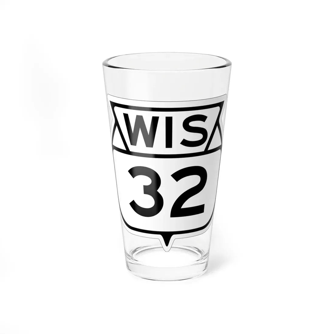 WIS 32 1949 (Wisconsin) (Road Sign) Pint Glass 16oz 16oz - Go Mug Yourself
