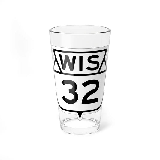 WIS 32 1949 (Wisconsin) (Road Sign) Pint Glass 16oz 16oz - Go Mug Yourself