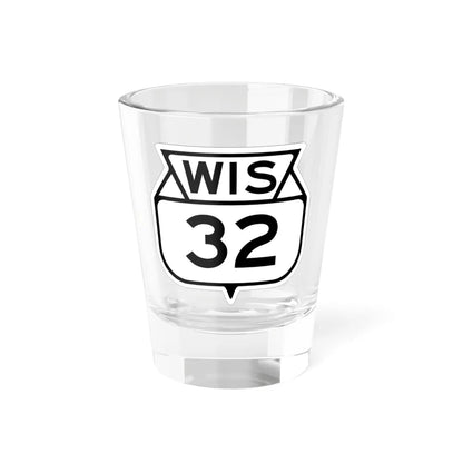 WIS 32 1949 (Wisconsin) (Road Sign) Shot Glass 1.5oz 1.5oz - Go Mug Yourself