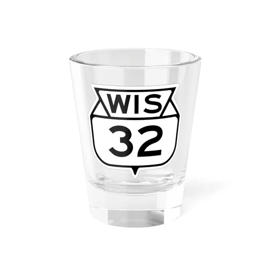 WIS 32 1949 (Wisconsin) (Road Sign) Shot Glass 1.5oz 1.5oz - Go Mug Yourself