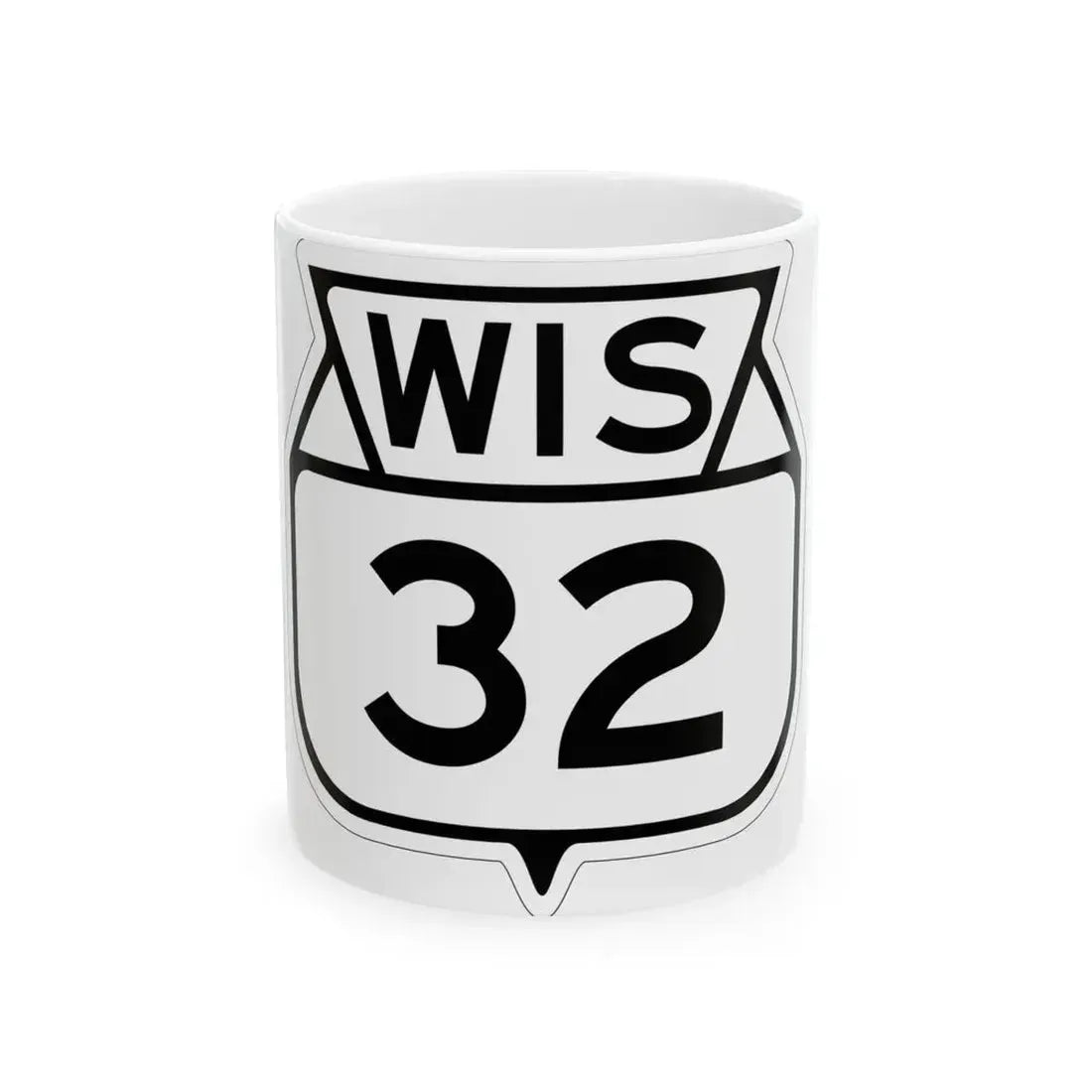 WIS 32 1949 (Wisconsin) (Road Sign) White Coffee Mug 11oz - Go Mug Yourself