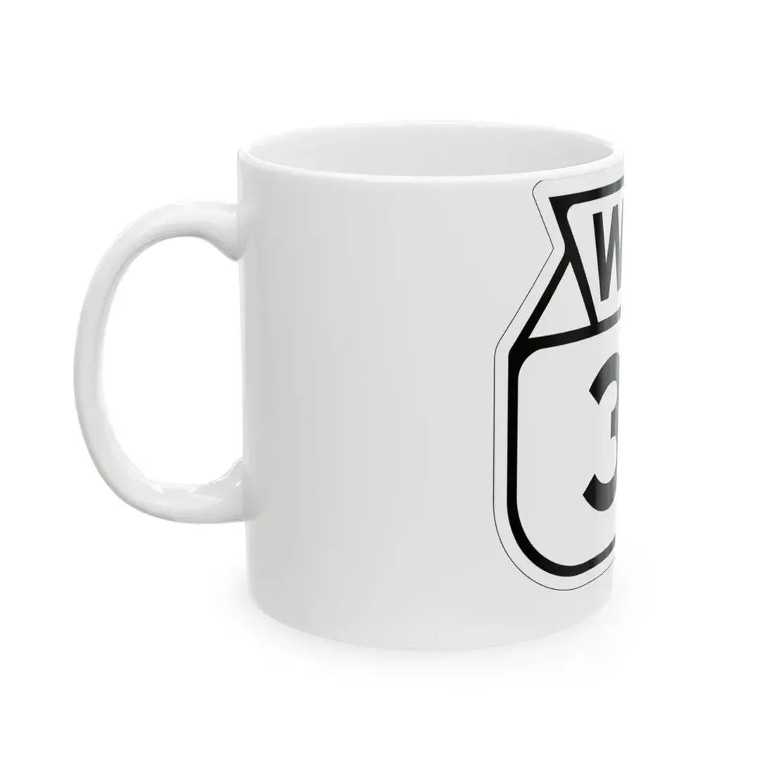 WIS 32 1949 (Wisconsin) (Road Sign) White Coffee Mug - Go Mug Yourself