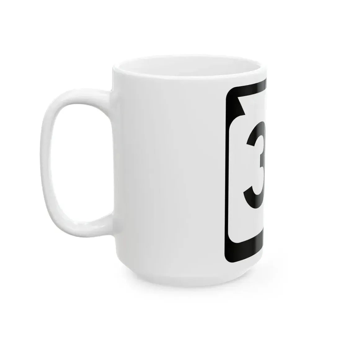 WIS 32 no arrows (Wisconsin) (Road Sign) White Coffee Mug - Go Mug Yourself