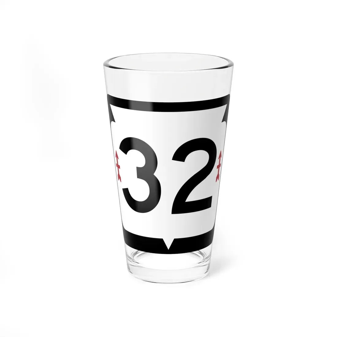 WIS 32 (Wisconsin) (Road Sign) Pint Glass 16oz 16oz - Go Mug Yourself