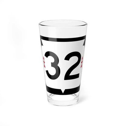 WIS 32 (Wisconsin) (Road Sign) Pint Glass 16oz 16oz - Go Mug Yourself