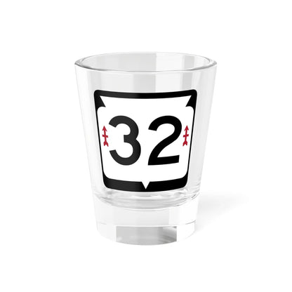 WIS 32 (Wisconsin) (Road Sign) Shot Glass 1.5oz 1.5oz - Go Mug Yourself