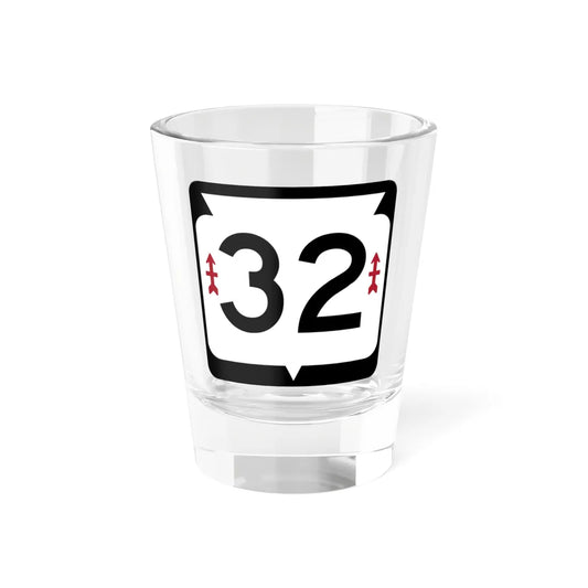 WIS 32 (Wisconsin) (Road Sign) Shot Glass 1.5oz 1.5oz - Go Mug Yourself