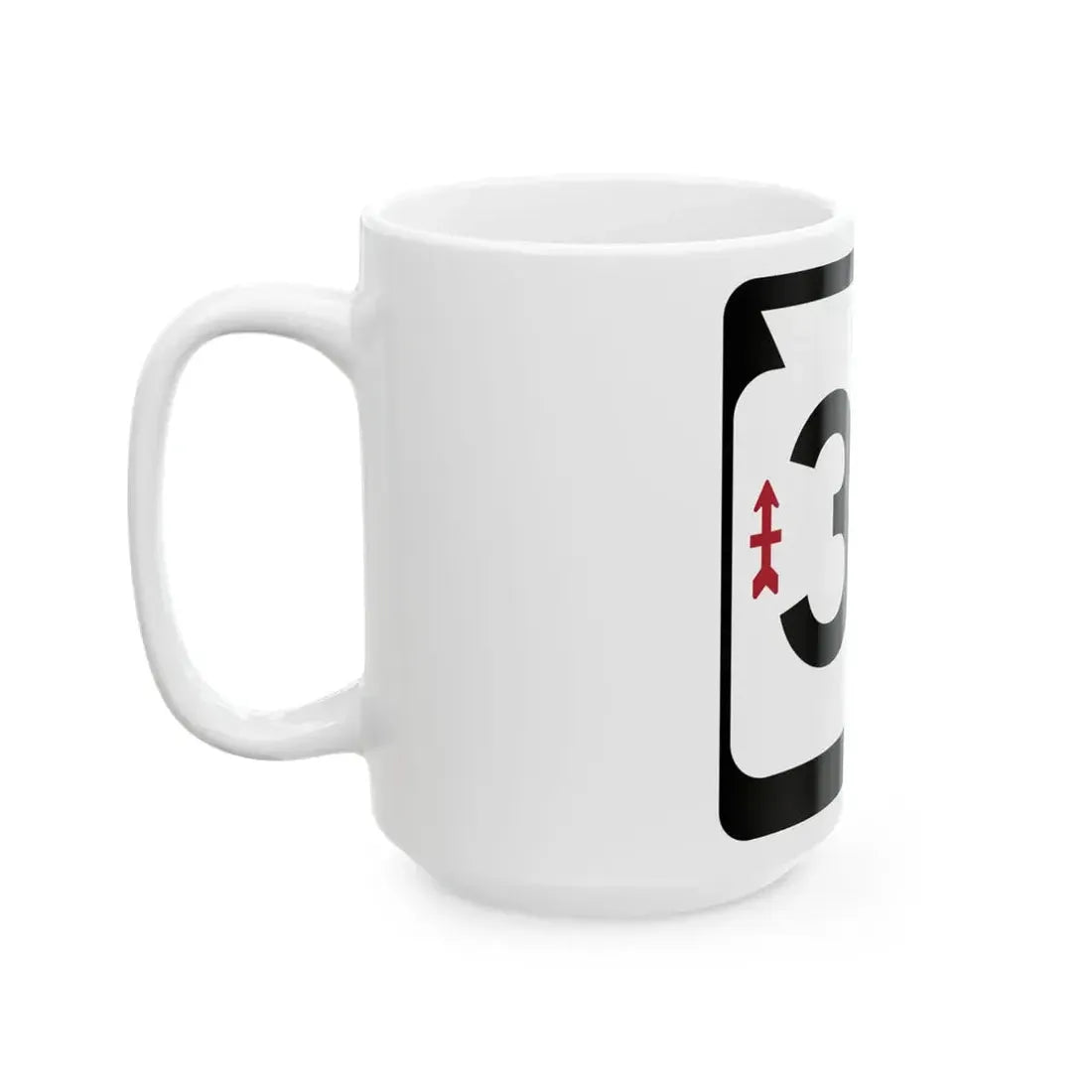 WIS 32 (Wisconsin) (Road Sign) White Coffee Mug - Go Mug Yourself