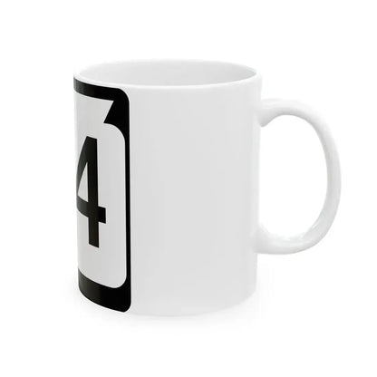 WIS 34 (Wisconsin) (Road Sign) White Coffee Mug - Go Mug Yourself