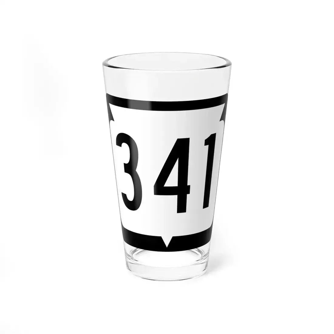 WIS 341 (Wisconsin) (Road Sign) Pint Glass 16oz 16oz - Go Mug Yourself