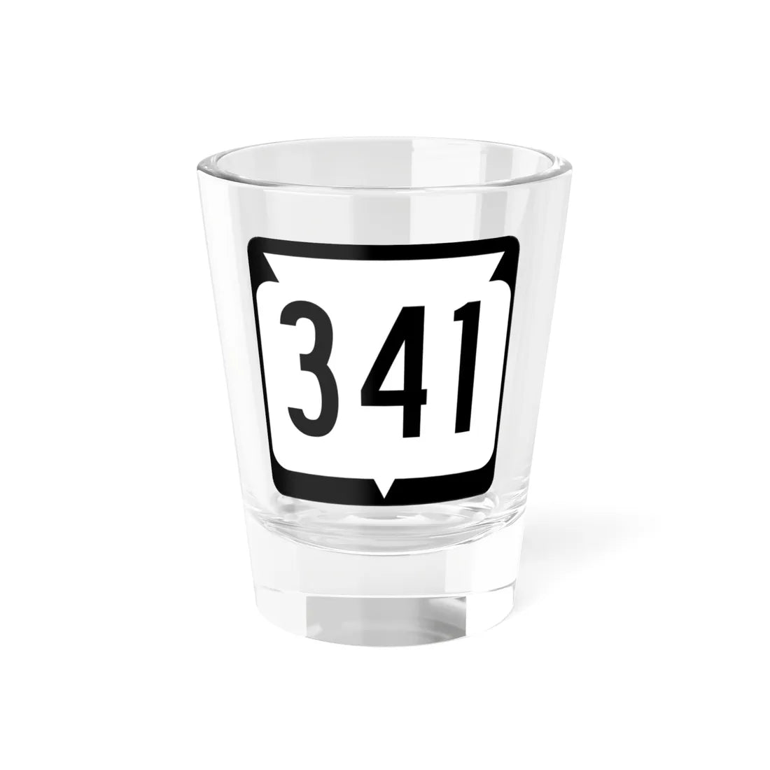 WIS 341 (Wisconsin) (Road Sign) Shot Glass 1.5oz 1.5oz - Go Mug Yourself