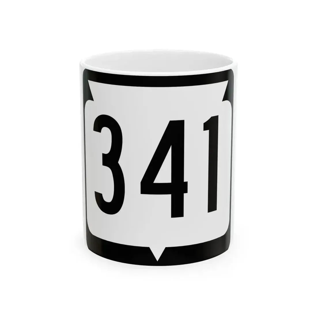 WIS 341 (Wisconsin) (Road Sign) White Coffee Mug 11oz - Go Mug Yourself