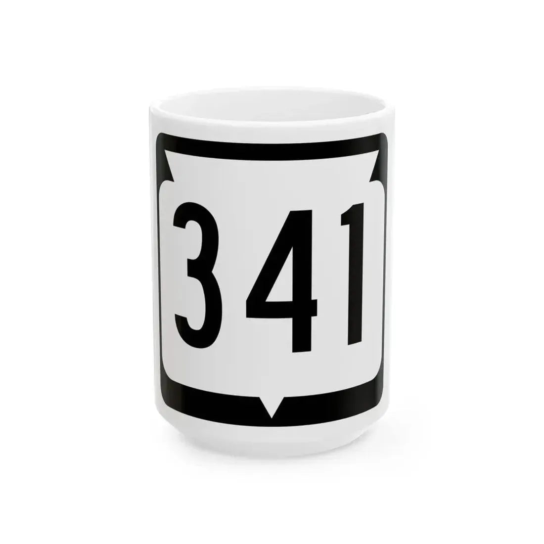 WIS 341 (Wisconsin) (Road Sign) White Coffee Mug 15oz - Go Mug Yourself