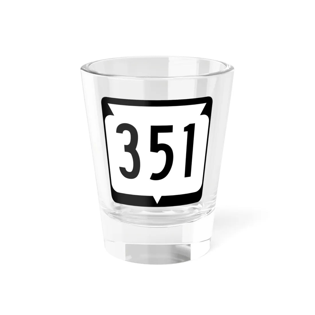 WIS 351 (Wisconsin) (Road Sign) Shot Glass 1.5oz 1.5oz - Go Mug Yourself