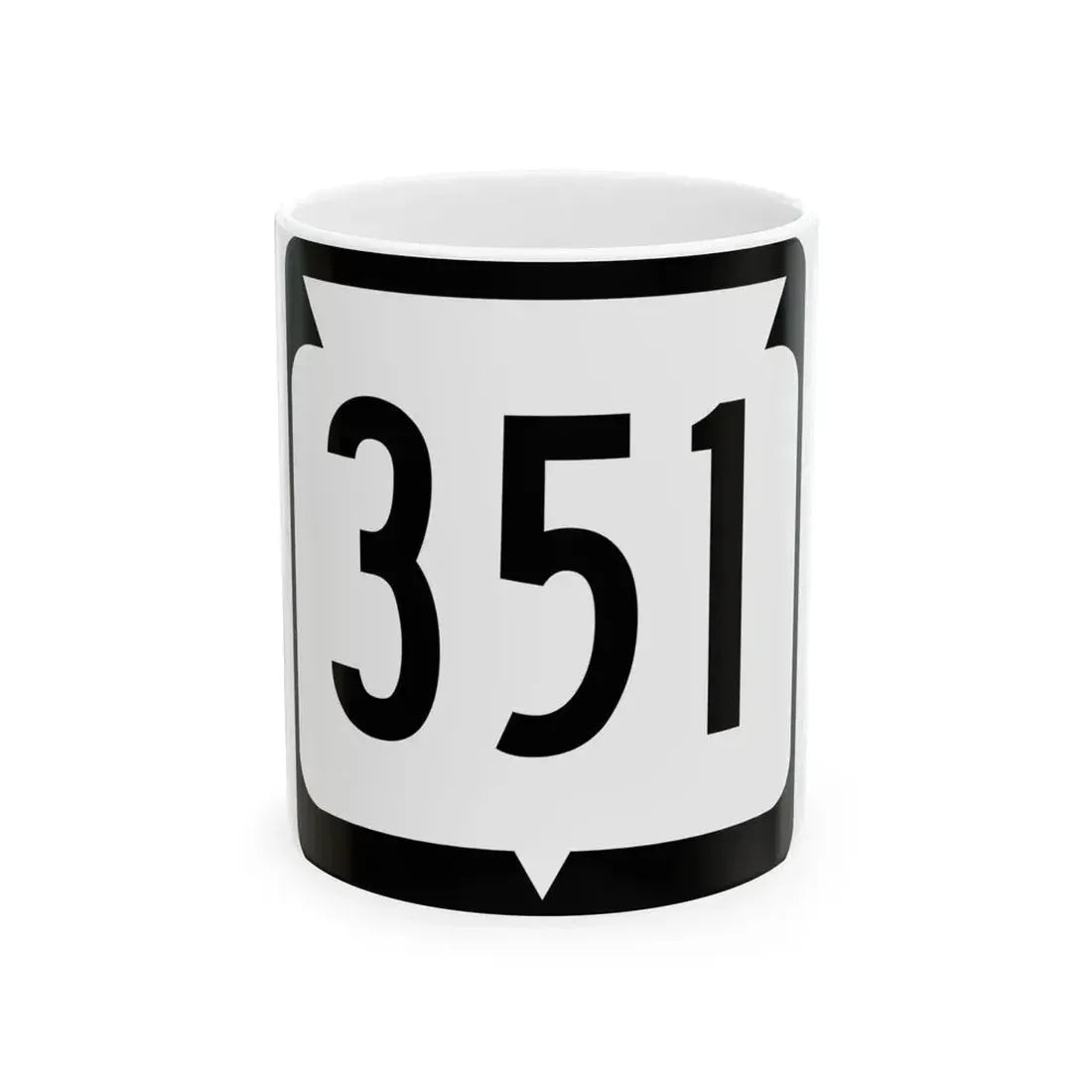 WIS 351 (Wisconsin) (Road Sign) White Coffee Mug 11oz - Go Mug Yourself