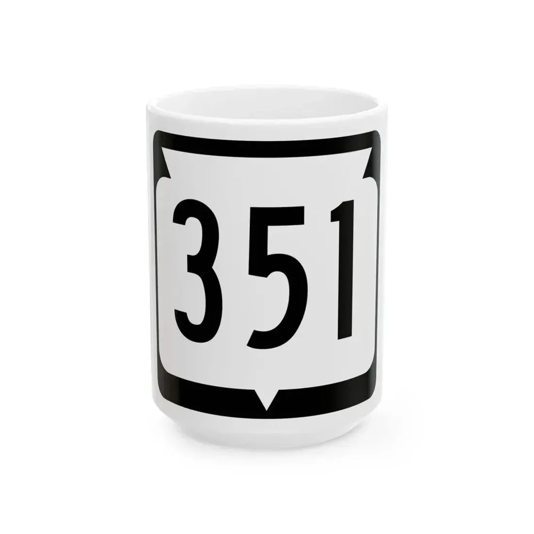 WIS 351 (Wisconsin) (Road Sign) White Coffee Mug 15oz - Go Mug Yourself