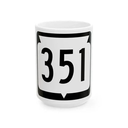 WIS 351 (Wisconsin) (Road Sign) White Coffee Mug 15oz - Go Mug Yourself