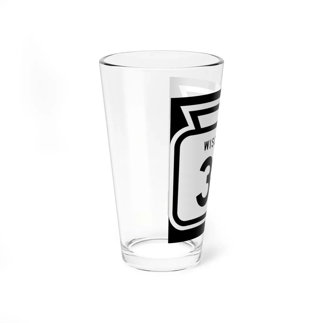 WIS 36 1958 (Wisconsin) (Road Sign) Pint Glass 16oz - Go Mug Yourself