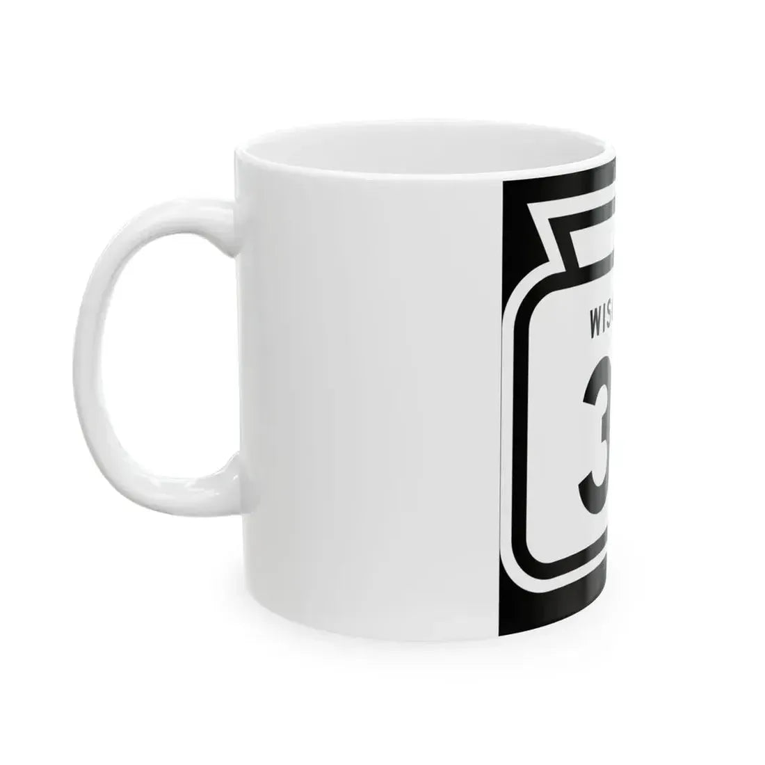 WIS 36 1958 (Wisconsin) (Road Sign) White Coffee Mug - Go Mug Yourself