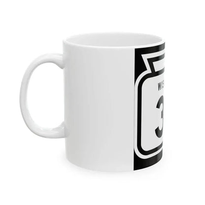 WIS 36 1958 (Wisconsin) (Road Sign) White Coffee Mug - Go Mug Yourself