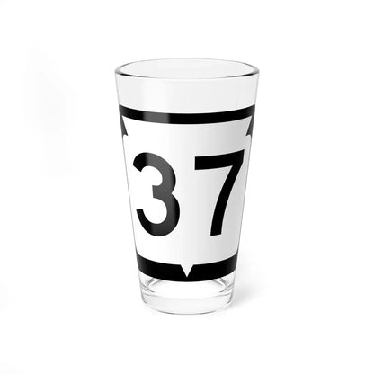 WIS 37 (Wisconsin) (Road Sign) Pint Glass 16oz 16oz - Go Mug Yourself
