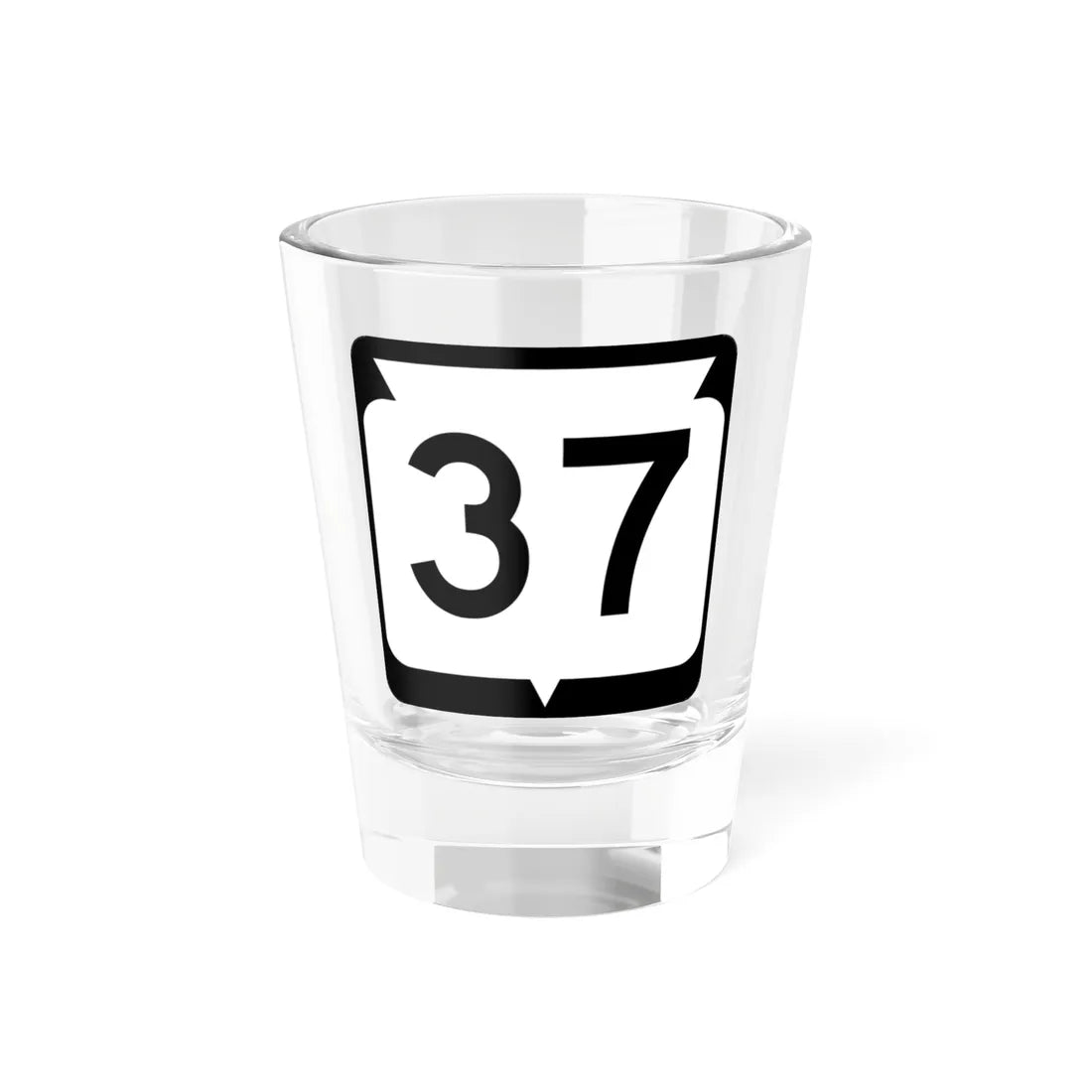 WIS 37 (Wisconsin) (Road Sign) Shot Glass 1.5oz 1.5oz - Go Mug Yourself