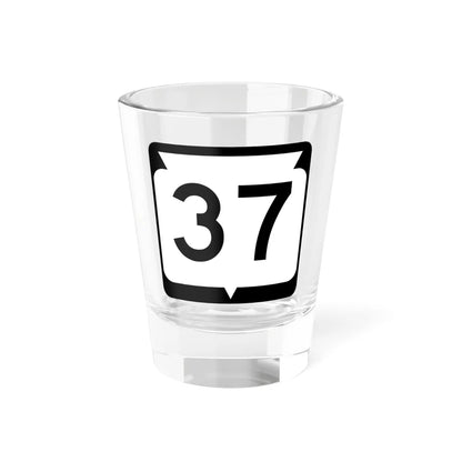 WIS 37 (Wisconsin) (Road Sign) Shot Glass 1.5oz 1.5oz - Go Mug Yourself