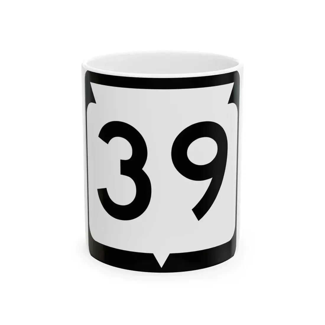 WIS 39 (Wisconsin) (Road Sign) White Coffee Mug 11oz - Go Mug Yourself