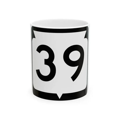 WIS 39 (Wisconsin) (Road Sign) White Coffee Mug 11oz - Go Mug Yourself