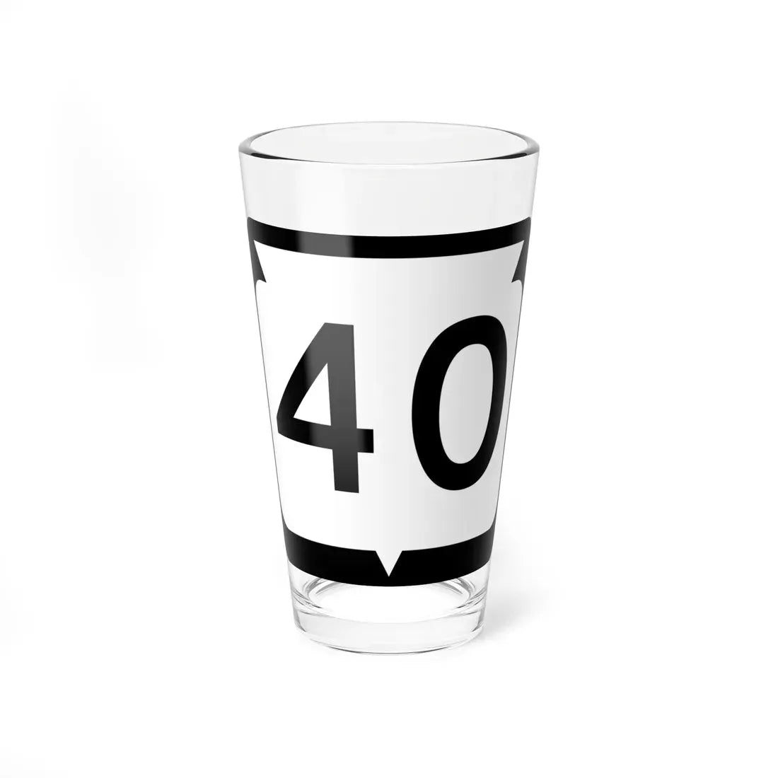 WIS 40 (Wisconsin) (Road Sign) Pint Glass 16oz 16oz - Go Mug Yourself