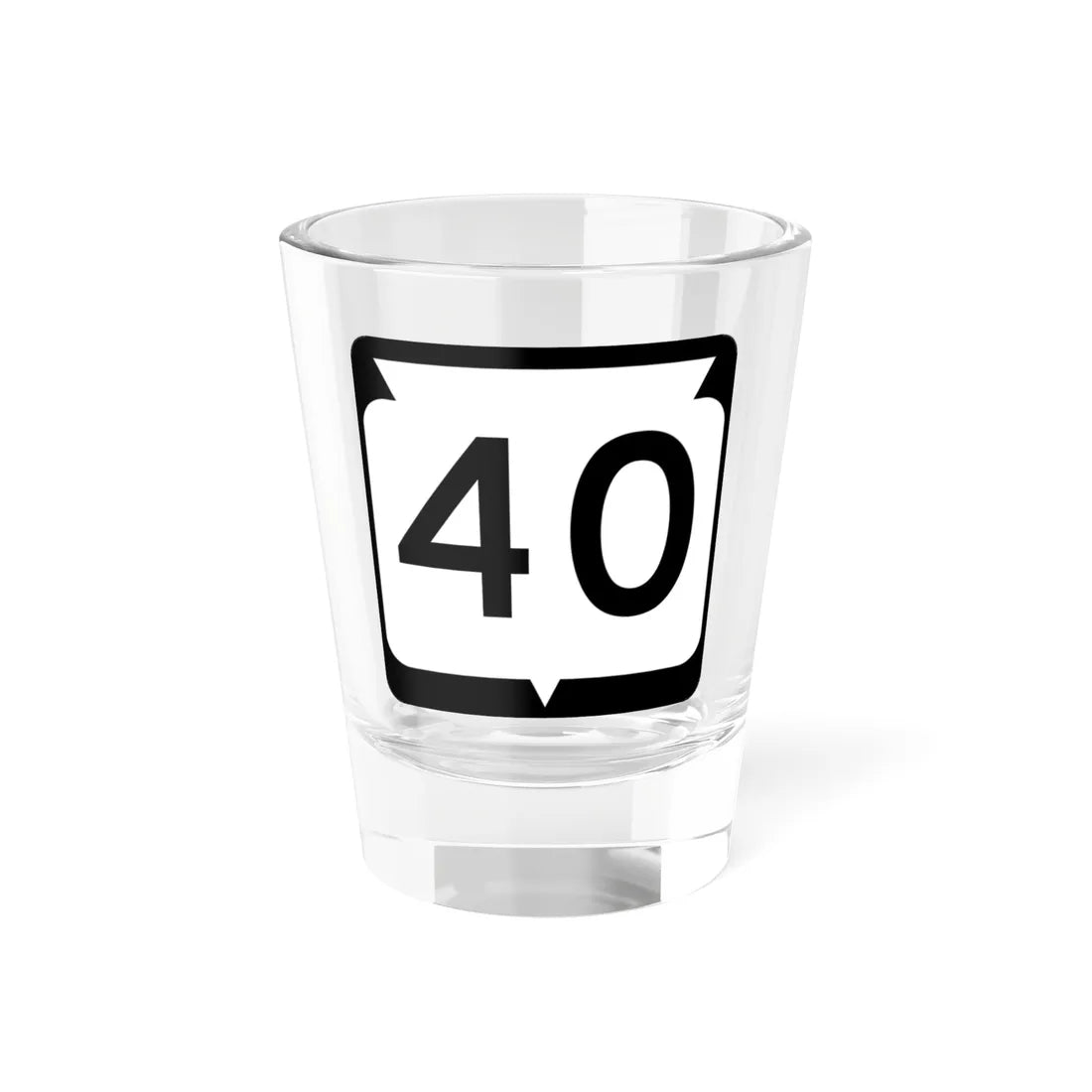 WIS 40 (Wisconsin) (Road Sign) Shot Glass 1.5oz 1.5oz - Go Mug Yourself