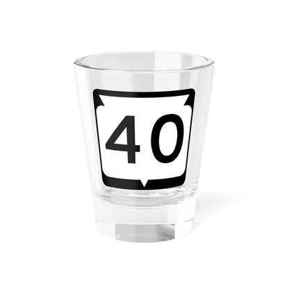 WIS 40 (Wisconsin) (Road Sign) Shot Glass 1.5oz 1.5oz - Go Mug Yourself