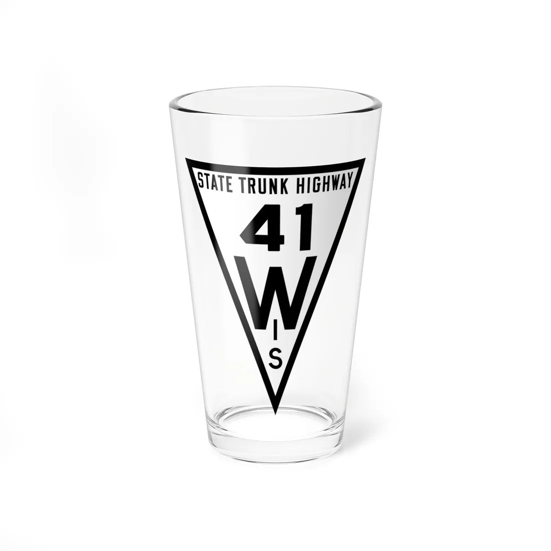 WIS 41 1919 (Wisconsin) (Road Sign) Pint Glss 16oz 16oz - Go Mug Yourself
