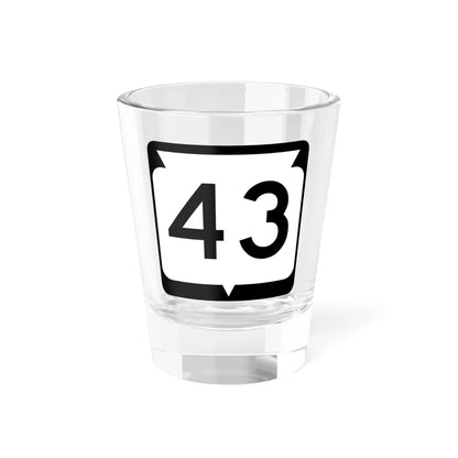 WIS 43 (Wisconsin) (Road Sign) Shot Glass 1.5oz 1.5oz - Go Mug Yourself