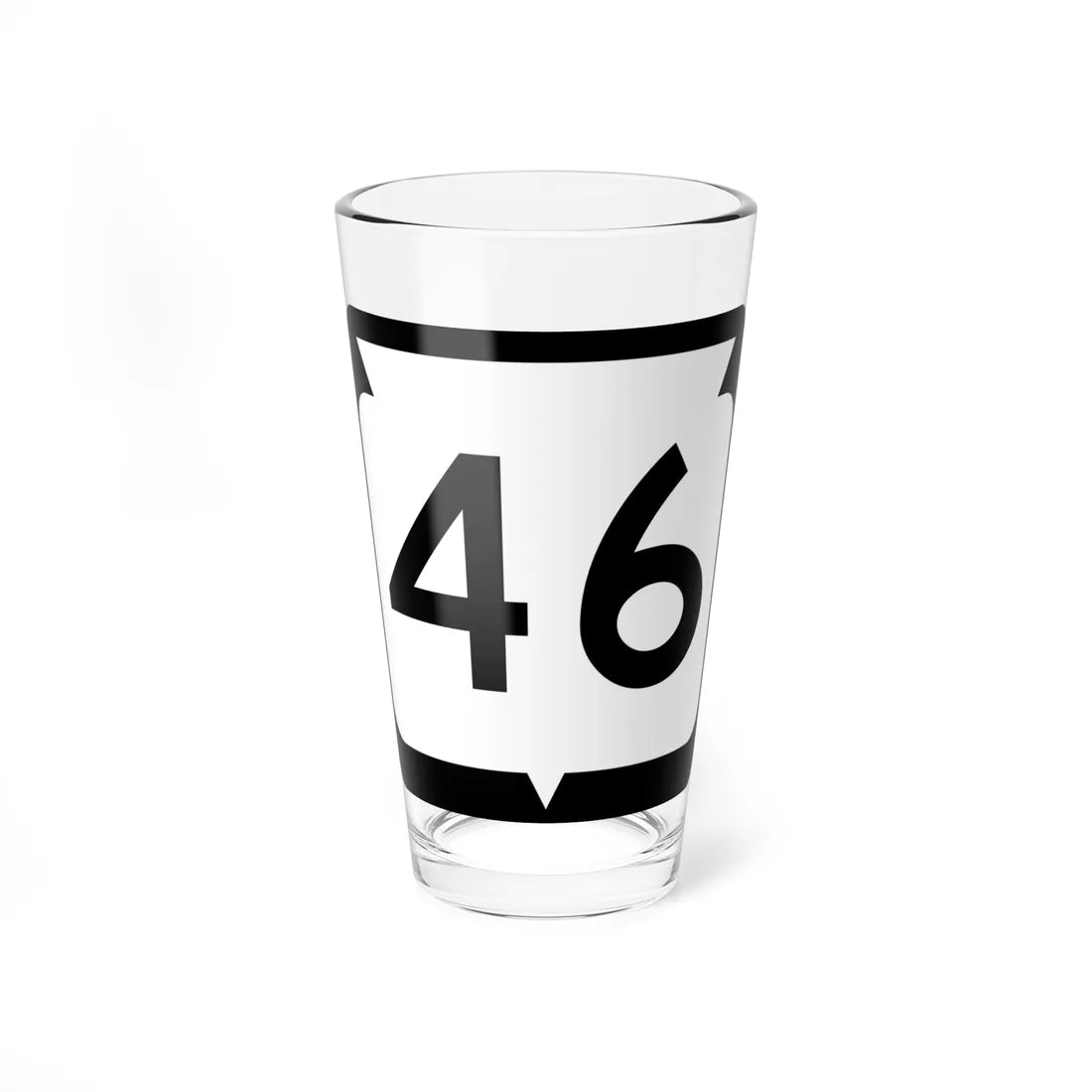 WIS 46 (Wisconsin) (Road Sign) Pint Glss 16oz 16oz - Go Mug Yourself