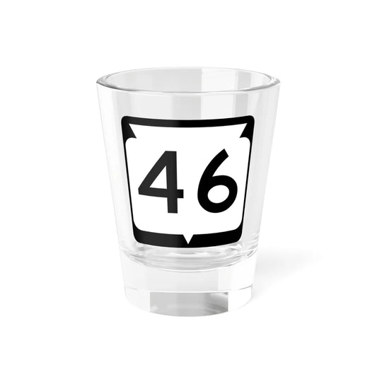 WIS 46 (Wisconsin) (Road Sign) Shot Glass 1.5oz 1.5oz - Go Mug Yourself