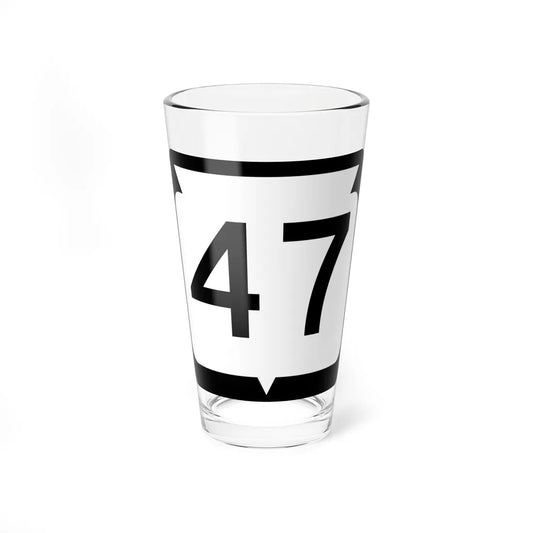 WIS 47 (Wisconsin) (Road Sign) Pint Glss 16oz 16oz - Go Mug Yourself