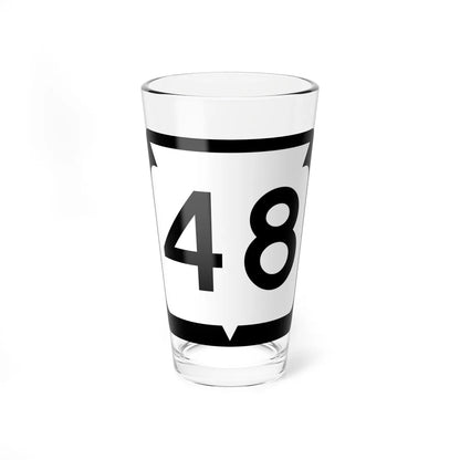 WIS 48 (Wisconsin) (Road Sign) Pint Glss 16oz 16oz - Go Mug Yourself