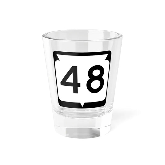 WIS 48 (Wisconsin) (Road Sign) Shot Glass 1.5oz 1.5oz - Go Mug Yourself