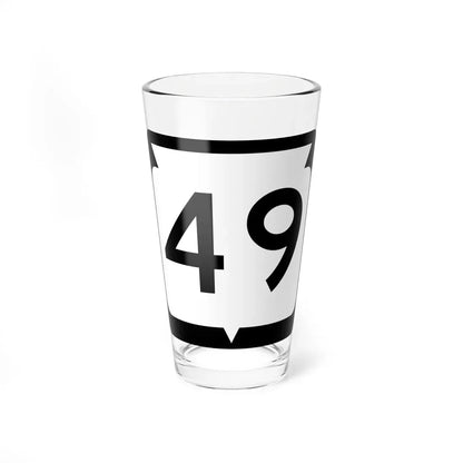WIS 49 (Wisconsin) (Road Sign) Pint Glass 16oz 16oz - Go Mug Yourself
