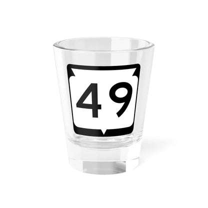 WIS 49 (Wisconsin) (Road Sign) Shot Glass 1.5oz 1.5oz - Go Mug Yourself