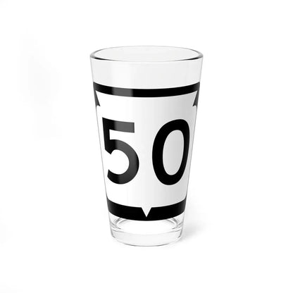 WIS 50 (Wisconsin) (Road Sign) Pint Glass 16oz 16oz - Go Mug Yourself