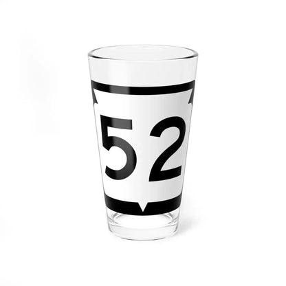 WIS 52 (Wisconsin) (Road Sign) Pint Glass 16oz 16oz - Go Mug Yourself