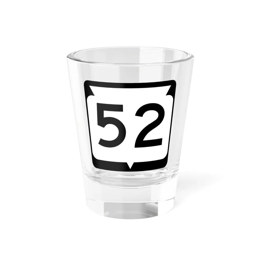 WIS 52 (Wisconsin) (Road Sign) Shot Glass 1.5oz 1.5oz - Go Mug Yourself