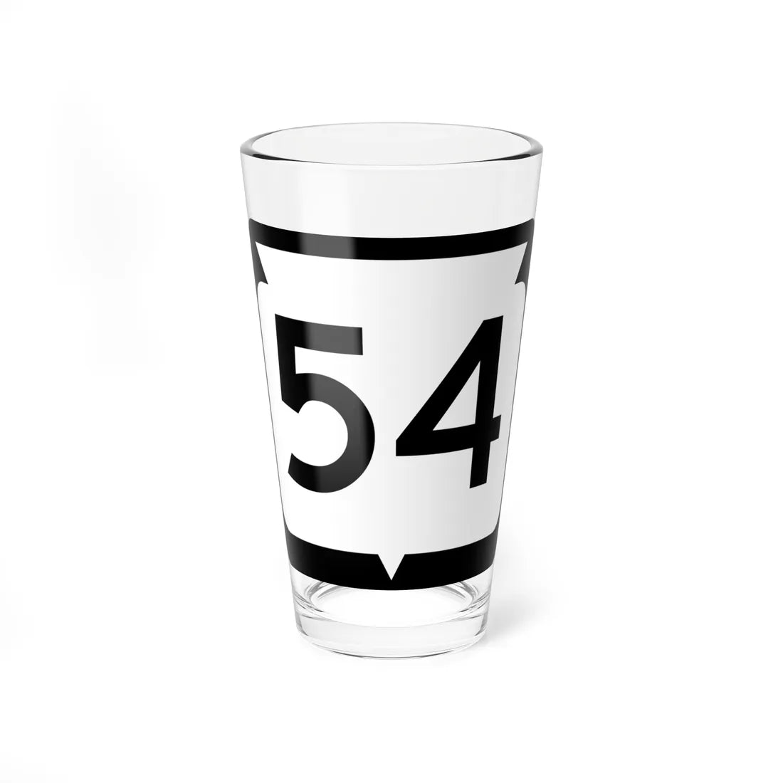 WIS 54 (Wisconsin) (Road Sign) Pint Glss 16oz 16oz - Go Mug Yourself
