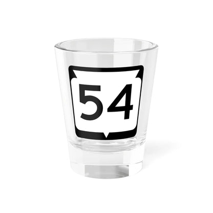 WIS 54 (Wisconsin) (Road Sign) Shot Glass 1.5oz 1.5oz - Go Mug Yourself