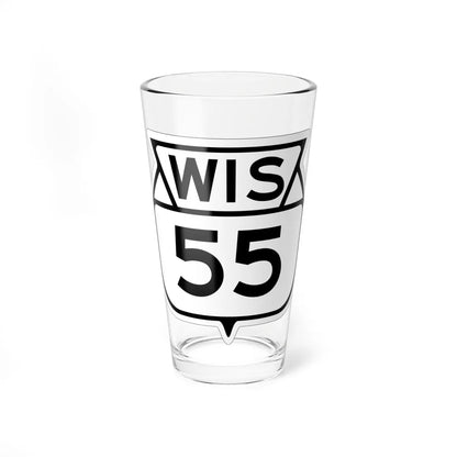 WIS 55 1949 (Wisconsin) (Road Sign) Pint Glss 16oz 16oz - Go Mug Yourself