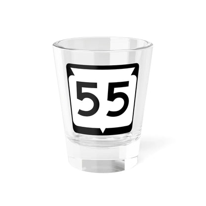 WIS 55 (Wisconsin) (Road Sign) Shot Glass 1.5oz 1.5oz - Go Mug Yourself