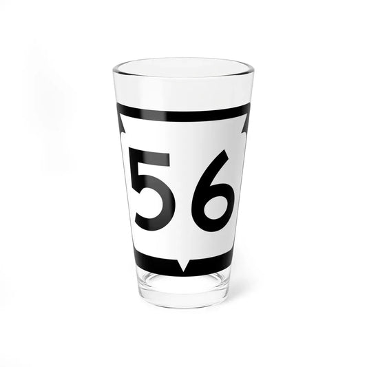 WIS 56 (Wisconsin) (Road Sign) Pint Glass 16oz 16oz - Go Mug Yourself